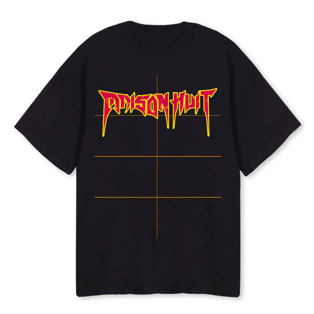 VERTIGOTHREE Black Oversized Tee.