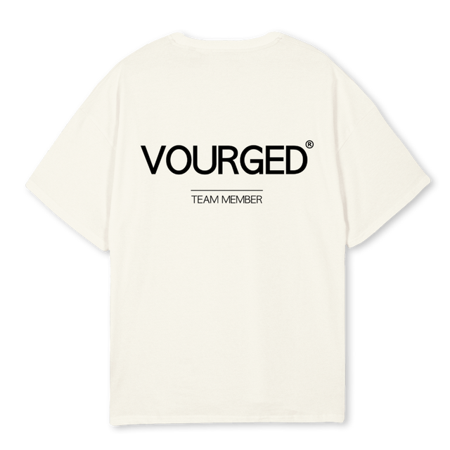 VOURGED Cream Oversized Tee.