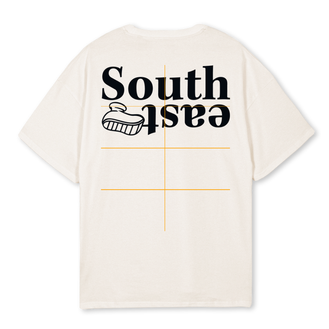 SOUTH EAST Vintage White Oversized Tee.