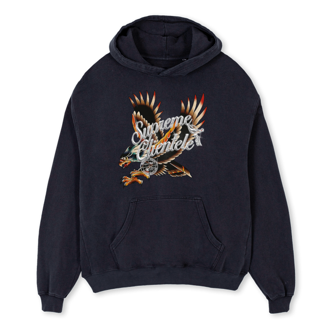 AGUILA BIEN Vintage Black Oversized Hoodie.
