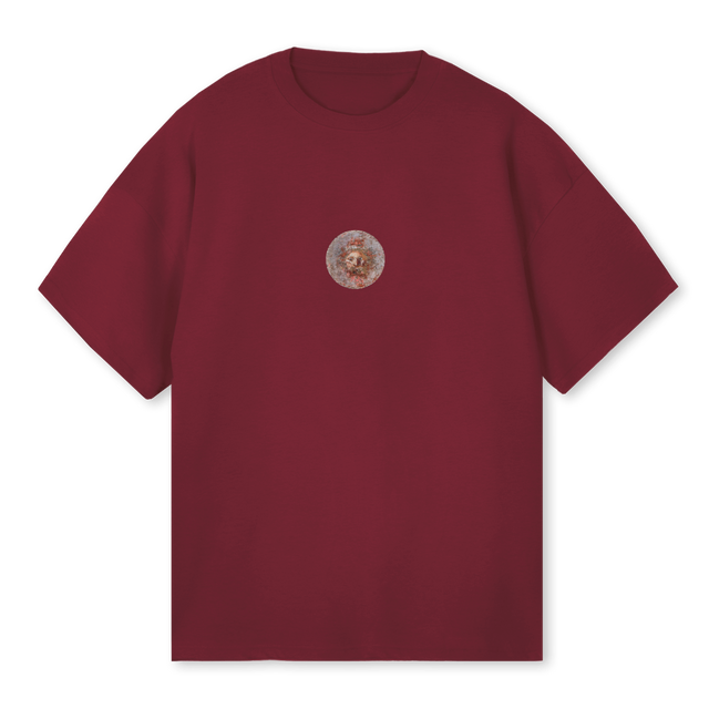 POMPEII RED Burgundy Oversized Tee.