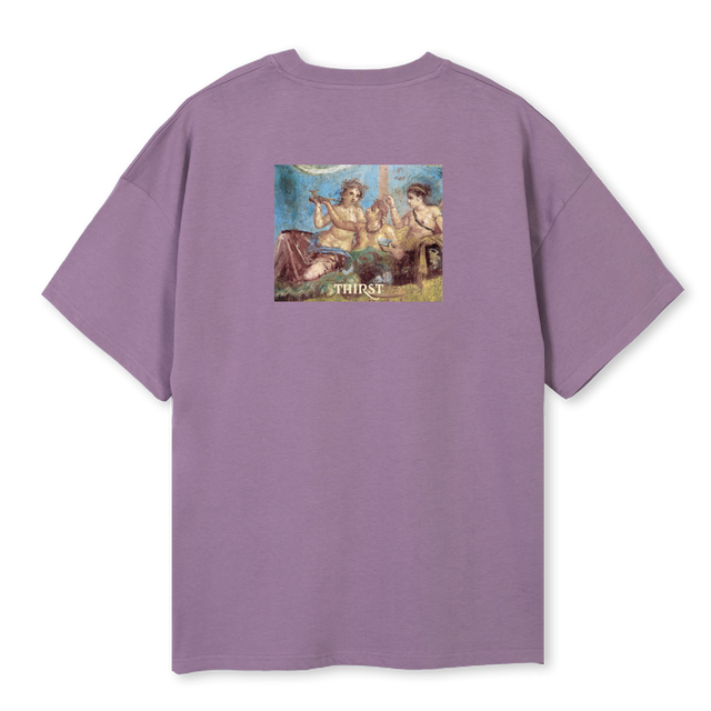 POMPEII PURPLE Purple Oversized Tee.