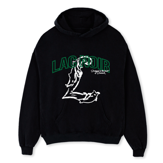 REFELCTION LAC NOIR Black Oversized Hoodie.