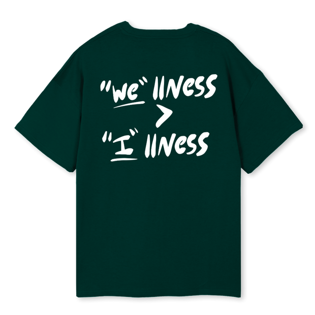 WELLNESSILLNESGREENT Wild Green Oversized Tee.