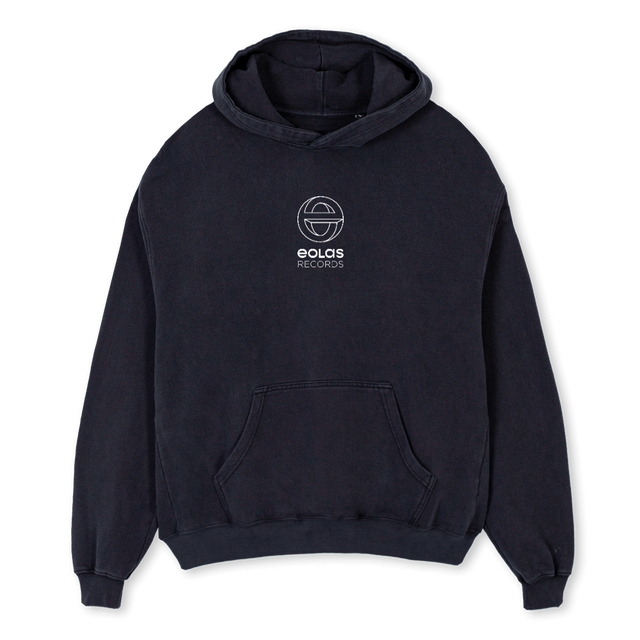 EOLASFIRSTRELEASE Vintage Black Oversized Hoodie.