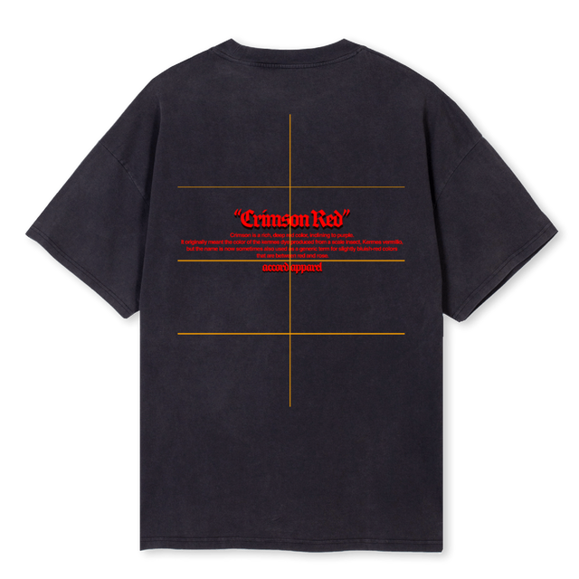 CRIMSONSHADOWTEE Vintage Black Oversized Tee.