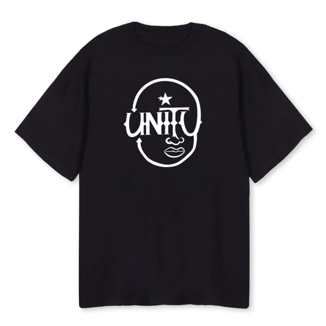 UNITY TEAM Black Oversized Tee.