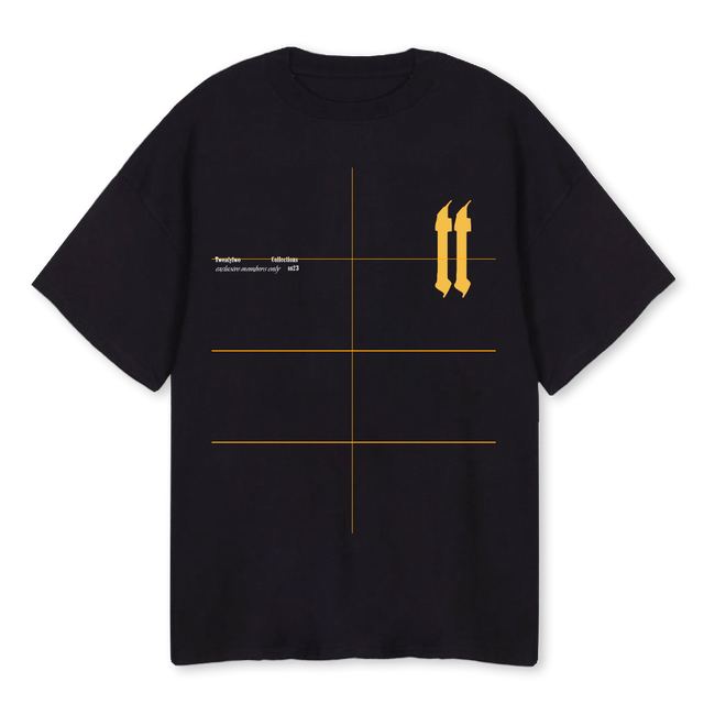 BTEEYELLOW Black Oversized Tee.