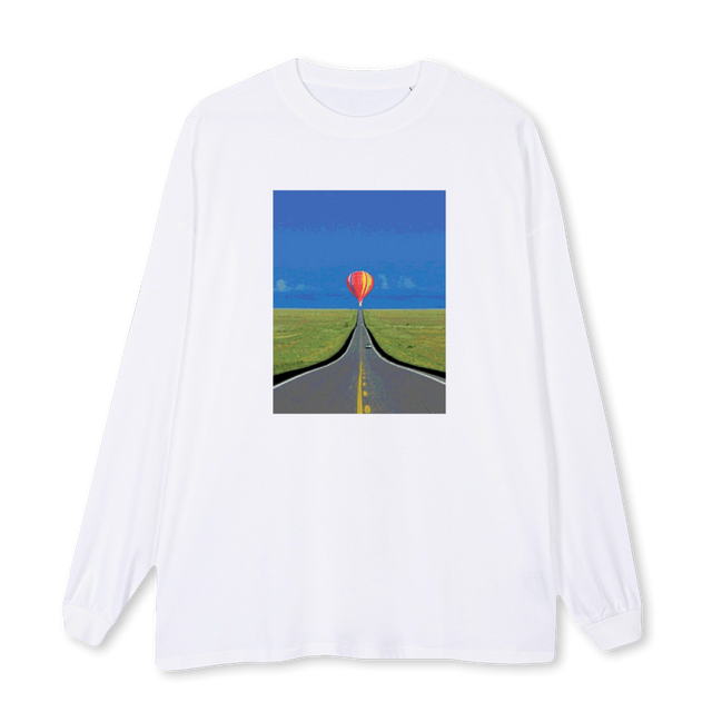 LSWHITEBALLOON White Oversized LS Tee.