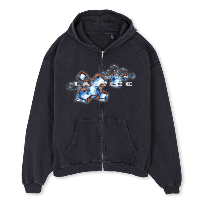 KLAUS AUCKENTHALER Vintage Black Oversized Zipped Hoodie.