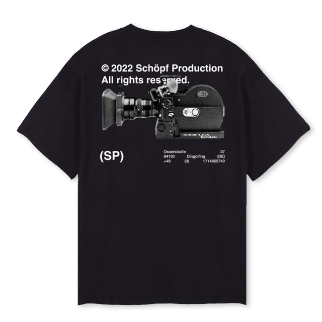 SPPRODUCTION Black Oversized Tee.