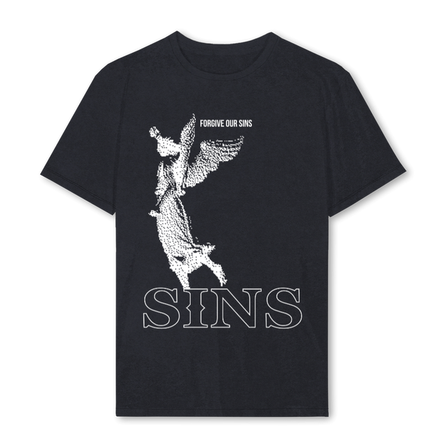SINS ANGTEE Vintage Black Regular Tee.