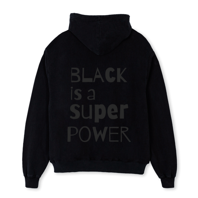 BIASPVOLONEHOODIE Black Oversized Hoodie.