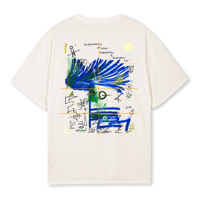 RESTRUCTURING Vintage White Oversized Tee.