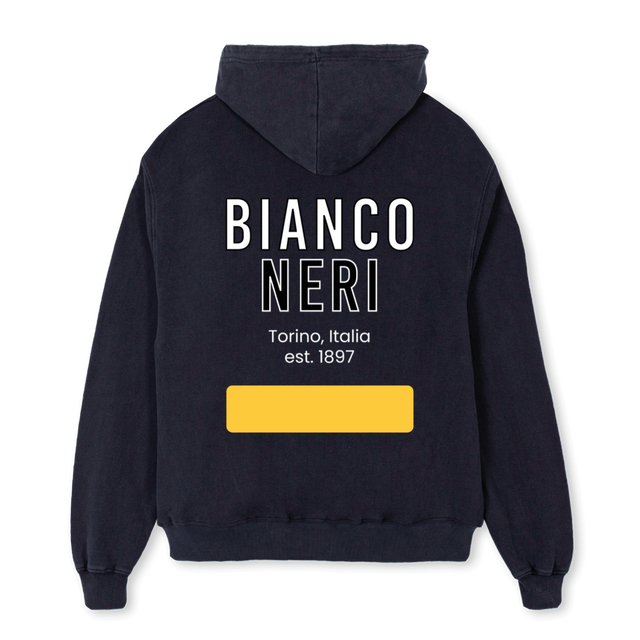 BIANCONERITWOHOODIE Vintage Black Oversized Hoodie.