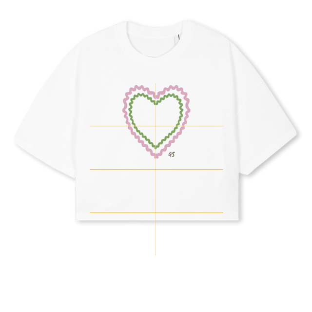 GRANDPAS SHIRTS  White Cropped Oversized Tee.