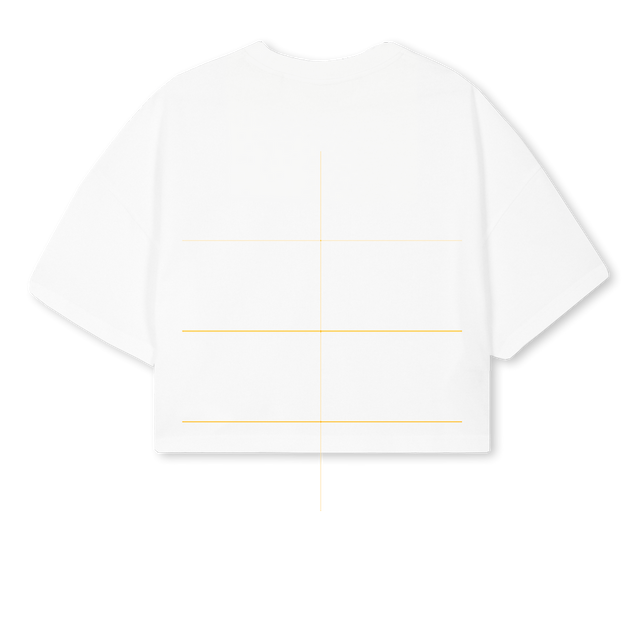 GRANDPAS SHIRTS  White Cropped Oversized Tee.