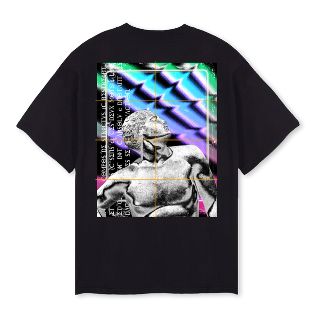 STRICTOGREEK Black Oversized Tee.