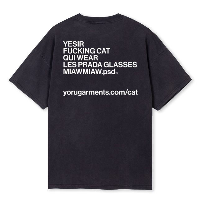 PRADACAT Vintage Black Oversized Tee.