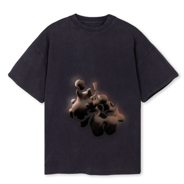 BUBBLY Vintage Black Oversized Tee.