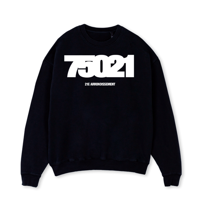 CREWNECK Black Oversized Crewneck Sweater.