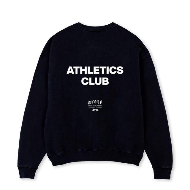 ATC SW Black Oversized Crewneck Sweater.