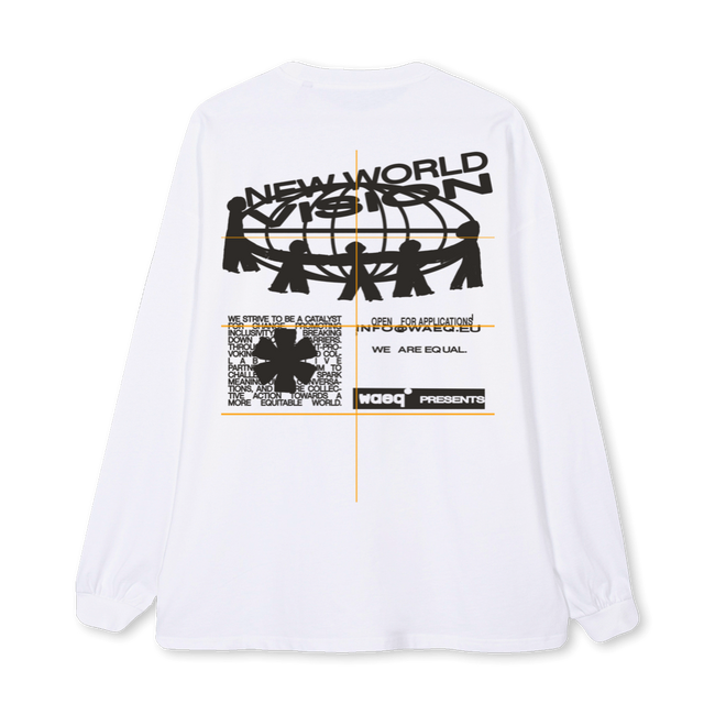 NWVBLK White Oversized LS Tee.