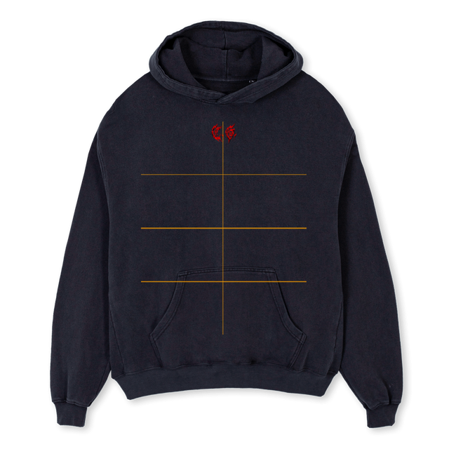 ONLY YOU Vintage Black Oversized Hoodie.