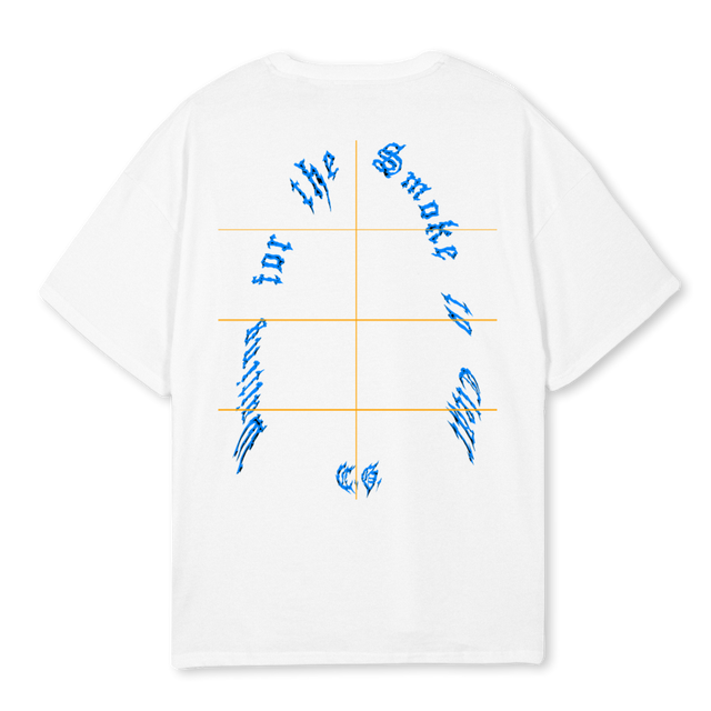 SMOKE  White Oversized Tee.