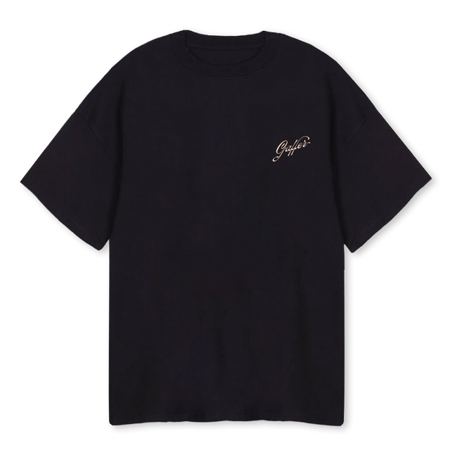 CANNESBLACK Black Oversized Tee.
