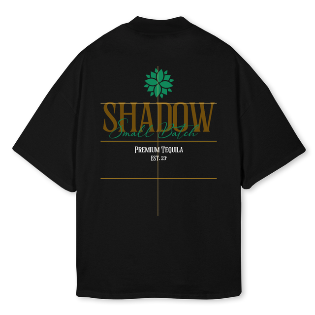 UPDATED GREEN Black Oversized Mock Neck Tee.