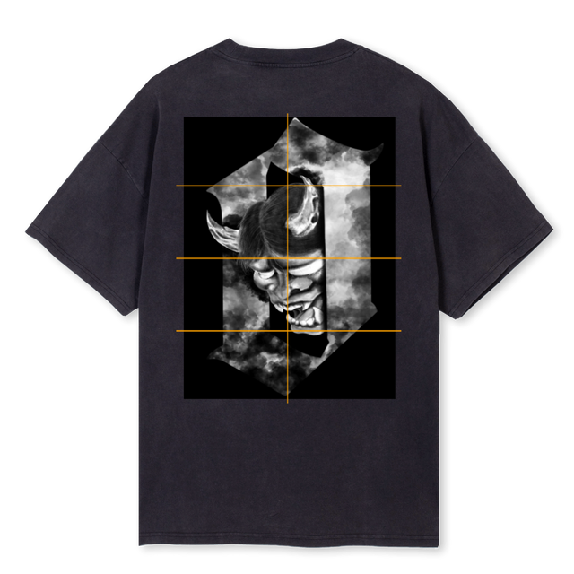 OMENS OFFICIAL  Vintage Black Oversized Tee.