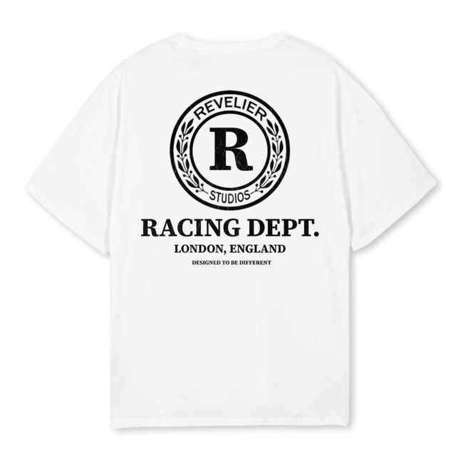 RACING DEPT White Oversized Tee.