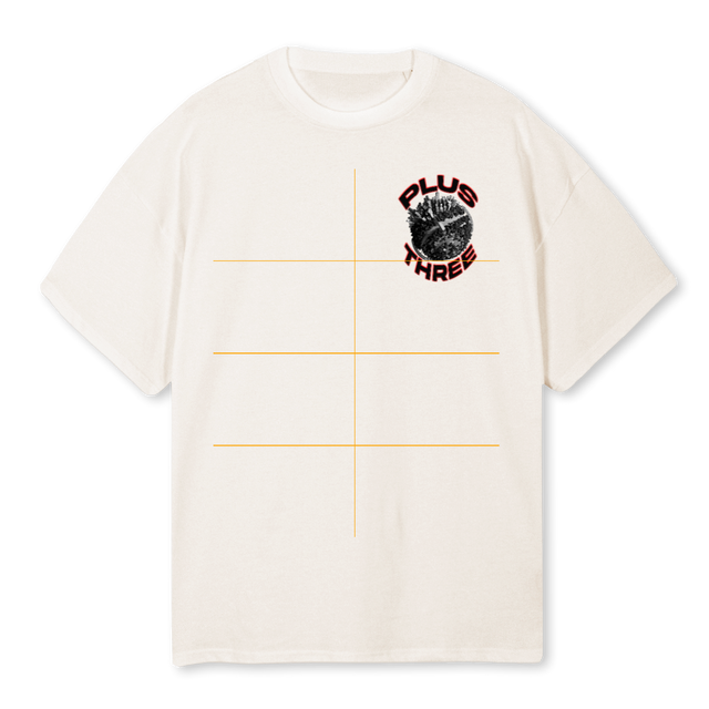 SMALL GLOB Vintage White Oversized Tee.