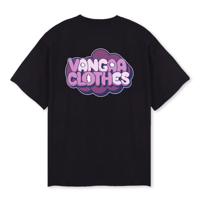 BLACK NUAGE Black Oversized Tee.