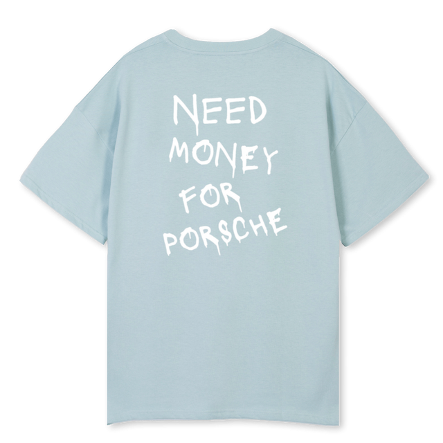 BLUEPORSCHETEE  Cold Blue Oversized Tee.