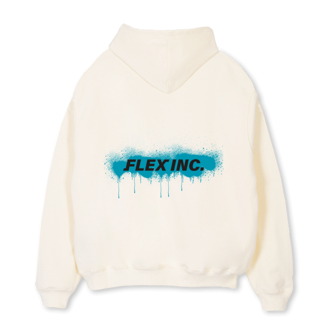 GRAFFITI  Cream Oversized Hoodie.
