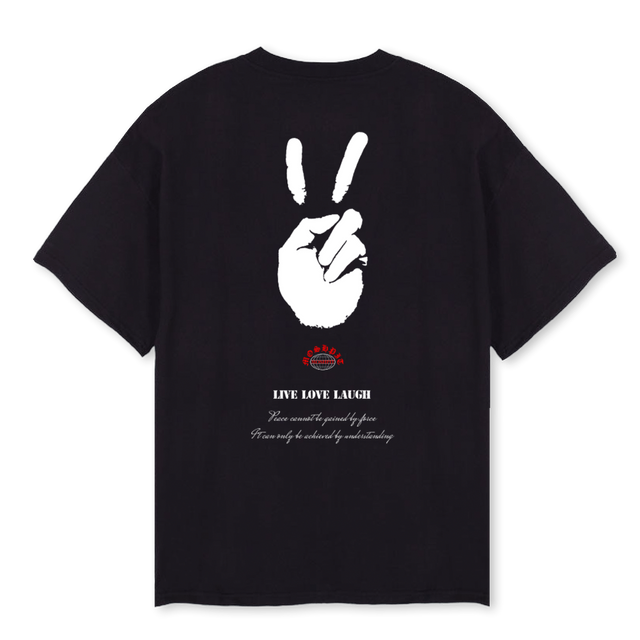 LIVELOVELAUGH Black Oversized Tee.