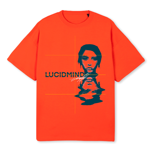 TESTBRIGHT Hot Orange Oversized Tee.