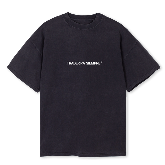 TRADERPASIEMPRE Vintage Black Oversized Tee.
