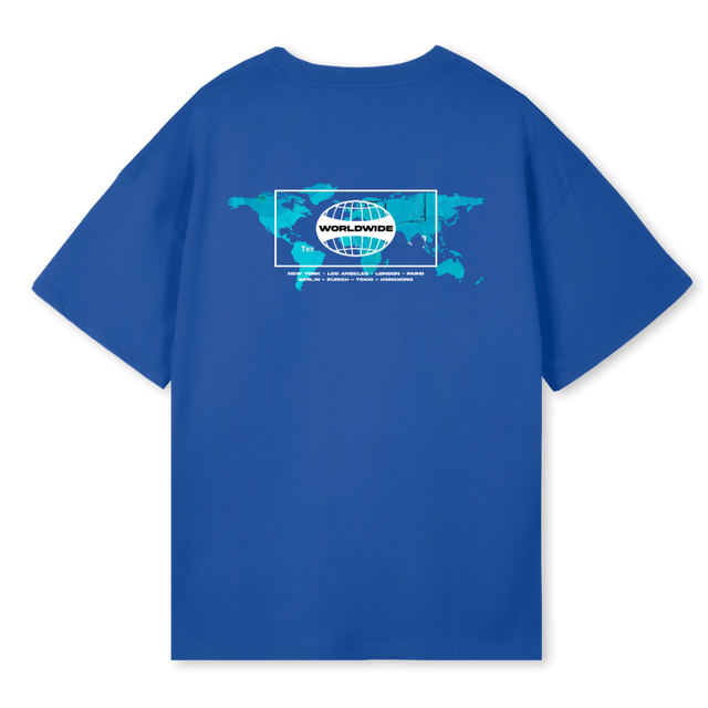 WORLDWIDE Cobalt Blue Oversized Tee.