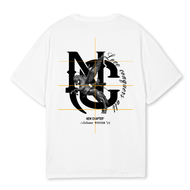 NCLOVECA White Oversized Tee.