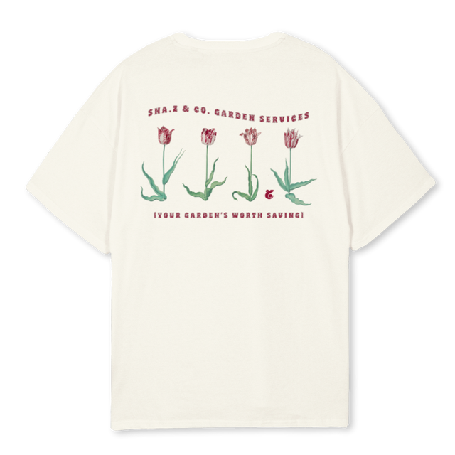 SREWOLF  Cream Oversized Tee.
