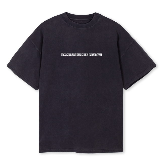 ACHILLES Vintage Black Oversized Tee.