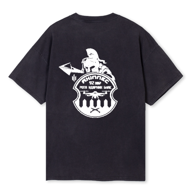 ACHILLES Vintage Black Oversized Tee.