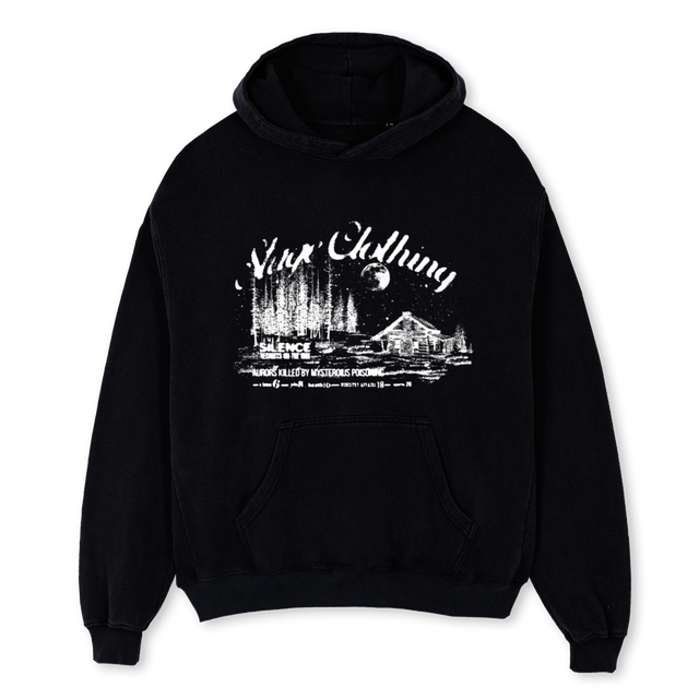 FORESTHODDIE Black Oversized Hoodie.