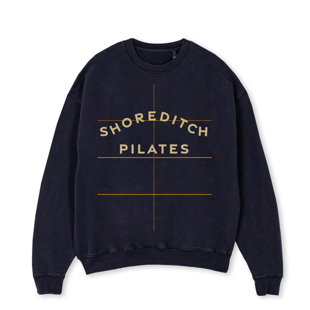 SHO Vintage Black Oversized Crewneck Sweater.