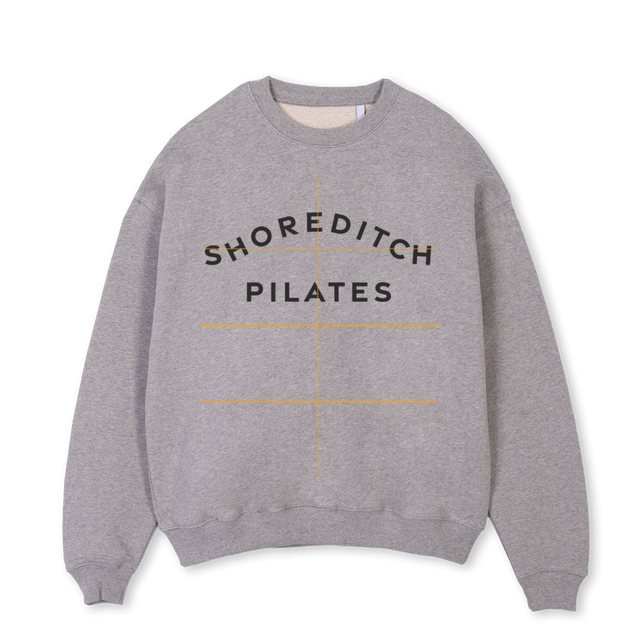 SHOREDITCH  Grey Marl Oversized Crewneck Sweater.