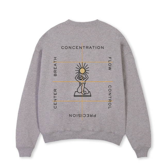 SHOREDITCH  Grey Marl Oversized Crewneck Sweater.
