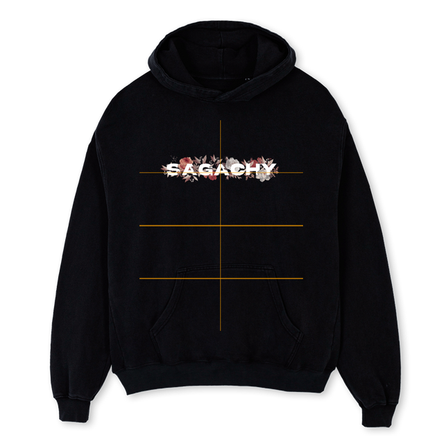 SAGSAMPLETWO Black Oversized Hoodie.